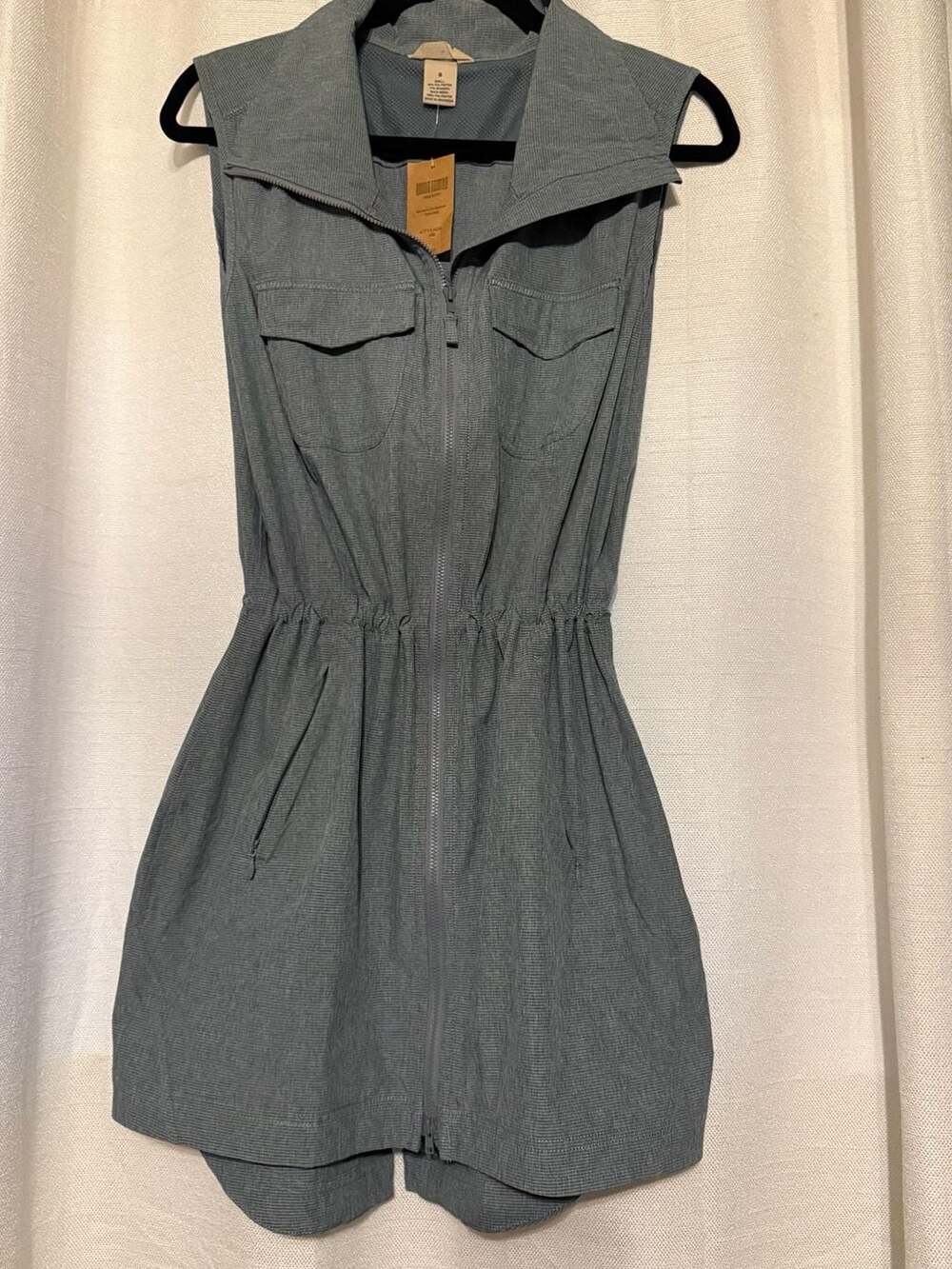 Duluth Trading Co Sol Survivor Tunic Vest Size S Grey Zip Front